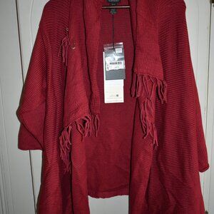 FIRM Cardigan Sweater XS/S NWT PURE Handknit Wine